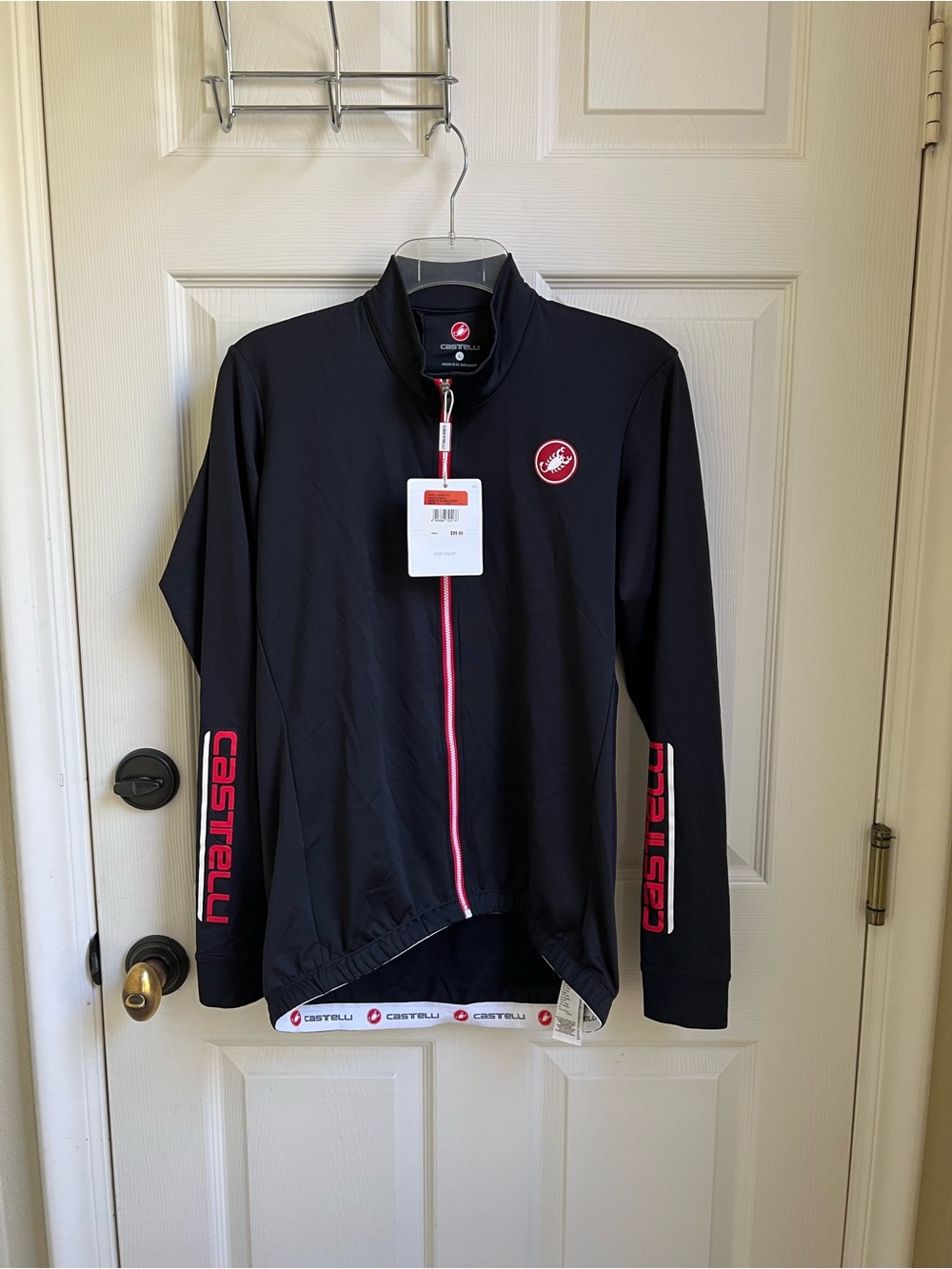 Castelli Men's Black Cycling Jacket in Large